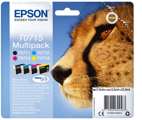 Epson Multipack 4-colours T0715 DURABrite Ultra Ink Epson Multipack 4-colours T0715 DURABrite Ultra Ink